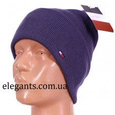 Шапка мужская, зимняя - голубого цвета «Tommy Hilfiger» (USA), купить в интернет супермаркете - магазин одежды «Элегант» в Сумах (Украина) - каталог головных уборов Томми Хилфигер (США) (смотреть видео девушки топ модели фото красная шапочка)